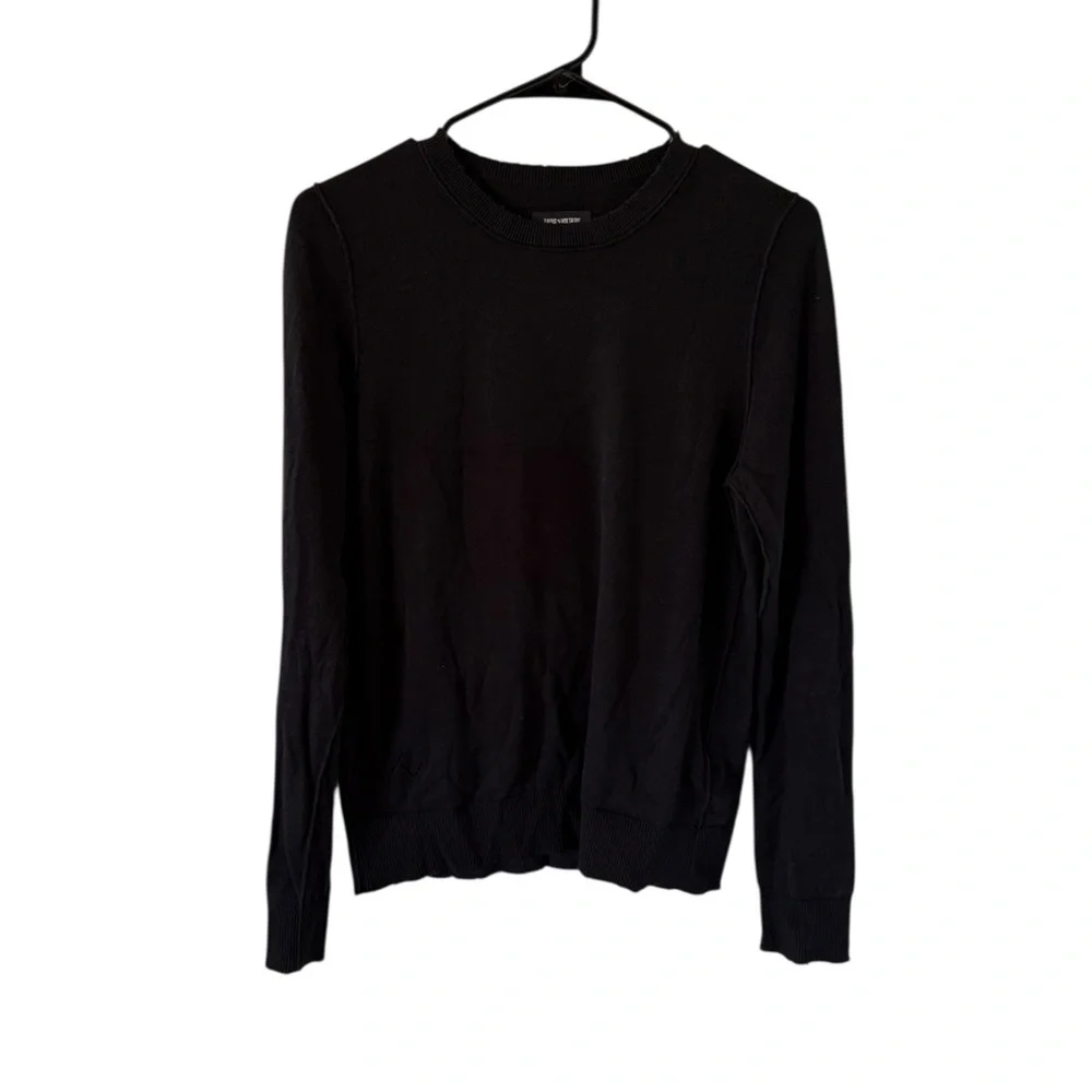 Zadig & Voltaire Miss Skull Degrade Studs Black Crewneck - Picture 4 of 9